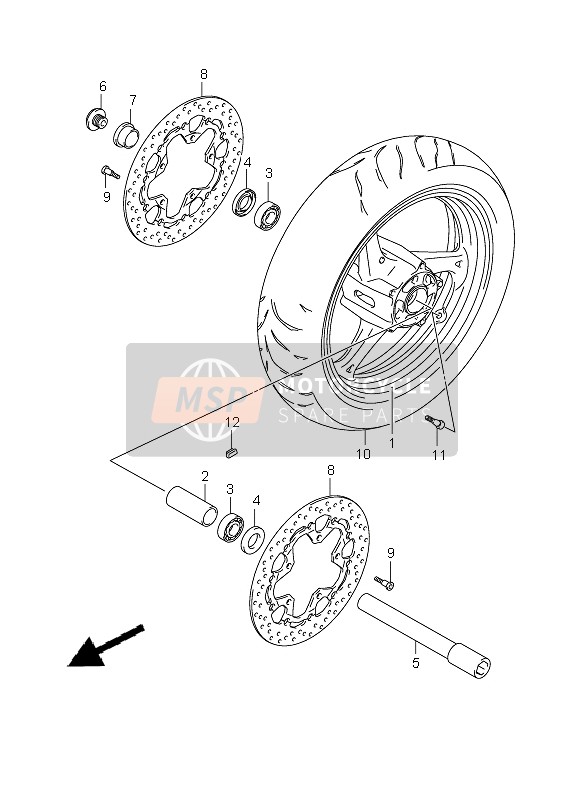 5411115H000FR, Velg,Voorwiel, Suzuki, 0