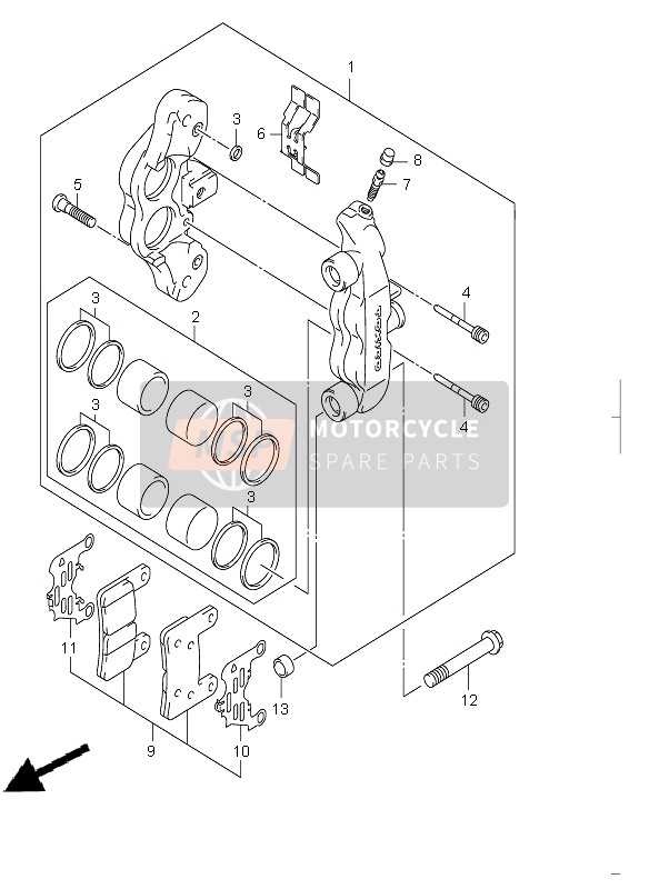 5930041G30999, Pinza Freno, Suzuki, 3