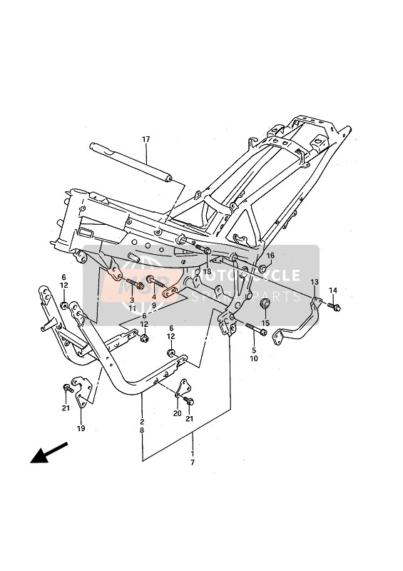 Suzuki GSX1100F 1990 RAHMEN für ein 1990 Suzuki GSX1100F