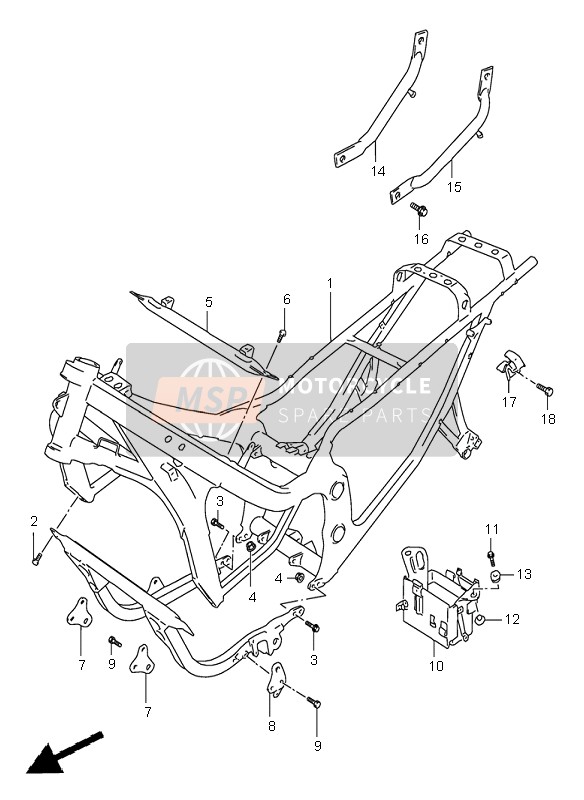 Suzuki GSX600F 1997 Frame for a 1997 Suzuki GSX600F