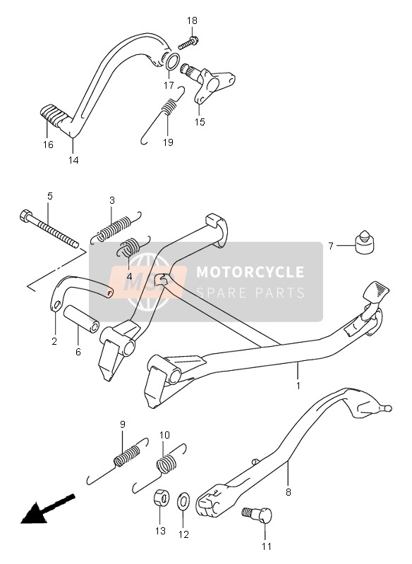 4311019C02, Pedal, Brake, Suzuki, 1