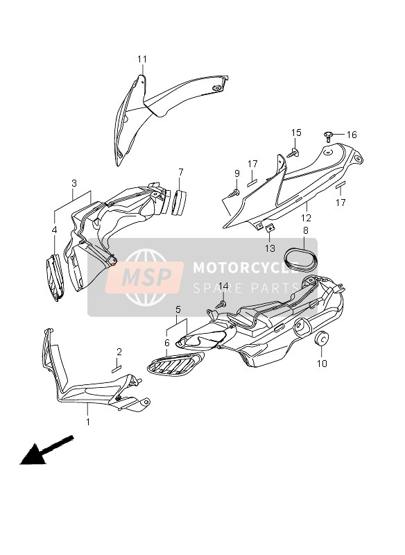 9468237H01YKV, Cover,Intake,L, Suzuki, 0