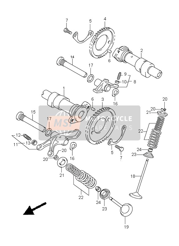 Suzuki VL800 VOLUSIA 2002 Crankshaft & Valve for a 2002 Suzuki VL800 VOLUSIA