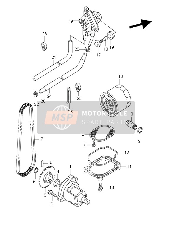 Suzuki VL800 VOLUSIA 2002 La pompe à huile & Pompe à carburant pour un 2002 Suzuki VL800 VOLUSIA