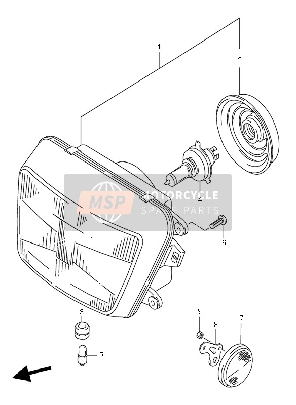 Headlamp (GSF600S-SU)