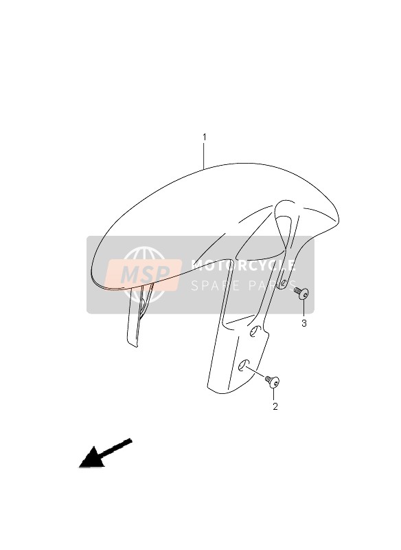 Suzuki GSX-R750 2008 Front Fender for a 2008 Suzuki GSX-R750