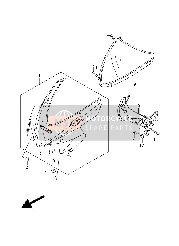 Suzuki GSX-R750 2008 Cowling Body for a 2008 Suzuki GSX-R750