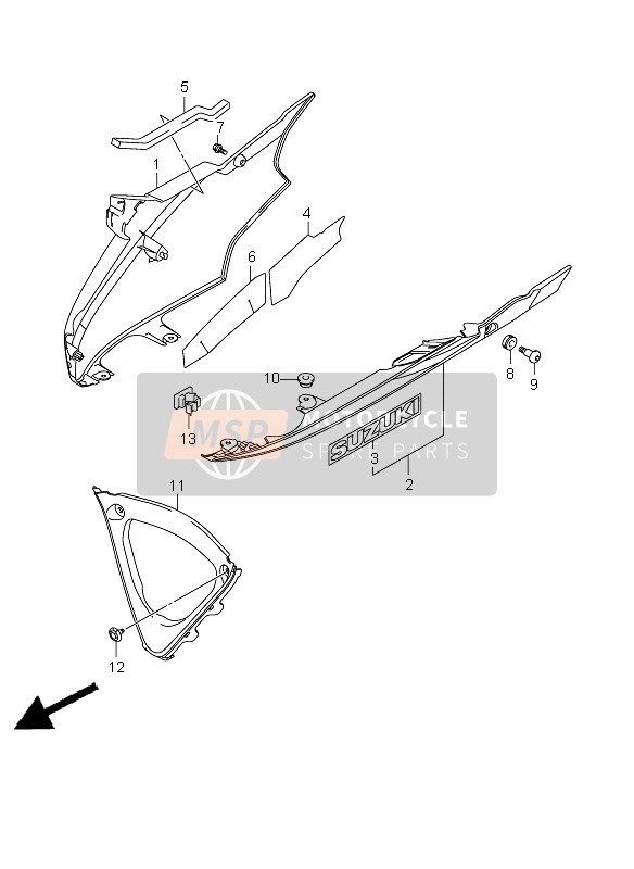 Suzuki GSX-R750 2008 Under Cowling for a 2008 Suzuki GSX-R750