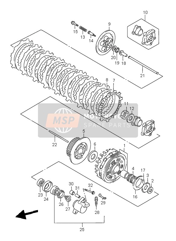 Suzuki VL1500 INTRUDER LC 2002 Embrayage pour un 2002 Suzuki VL1500 INTRUDER LC