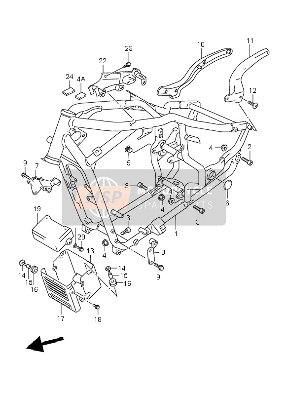 Suzuki VL1500 INTRUDER LC 2002 Frame voor een 2002 Suzuki VL1500 INTRUDER LC