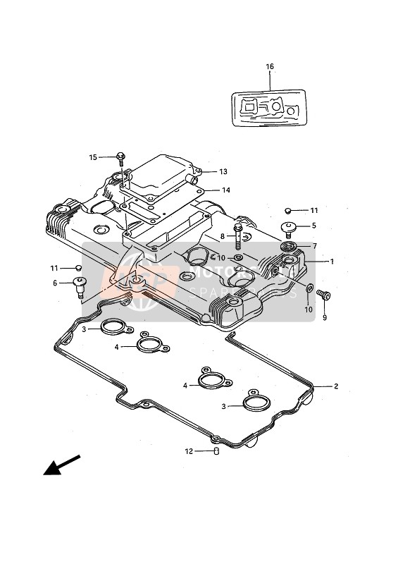 Suzuki GSX1100F 1994 Coperchio della testata del cilindro per un 1994 Suzuki GSX1100F