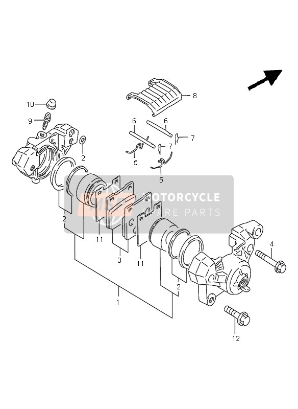 Suzuki GSX600F 1997 BREMSSATTEL HINTEN für ein 1997 Suzuki GSX600F