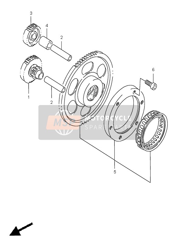 Suzuki VS1400 INTRUDER 2002 Starter Clutch for a 2002 Suzuki VS1400 INTRUDER