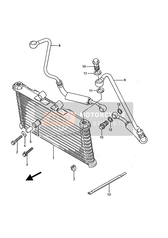 Suzuki GSX1100F 1994 Refroidisseur d'huile pour un 1994 Suzuki GSX1100F