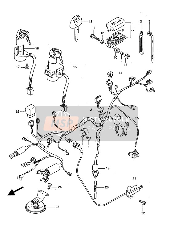 3710048B10, Lock Assy, Steering, Suzuki, 0