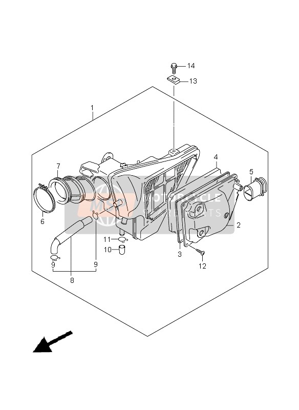 1388113GB1, Air Cleaner Exhaust Rubber, Suzuki, 0