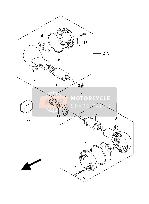 Suzuki RV125 VANVAN 2008 BLINKER für ein 2008 Suzuki RV125 VANVAN