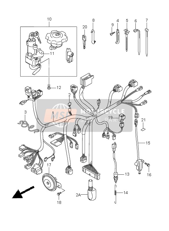 3661913G10, Guide, Wiring Harness, Suzuki, 1