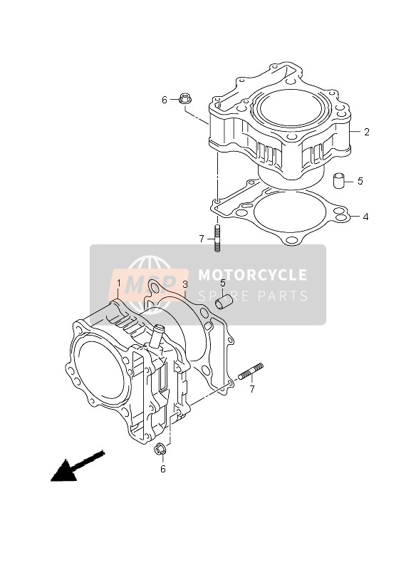 Suzuki SV650(N)(S)(NA)(SA) 2008 Cylinder for a 2008 Suzuki SV650(N)(S)(NA)(SA)