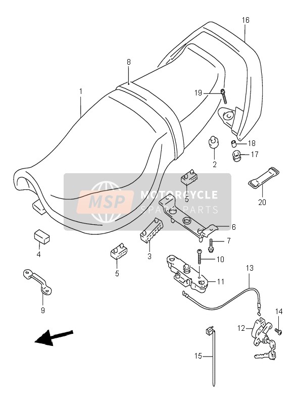 Suzuki RF900R 1995 Posto A Sedere per un 1995 Suzuki RF900R