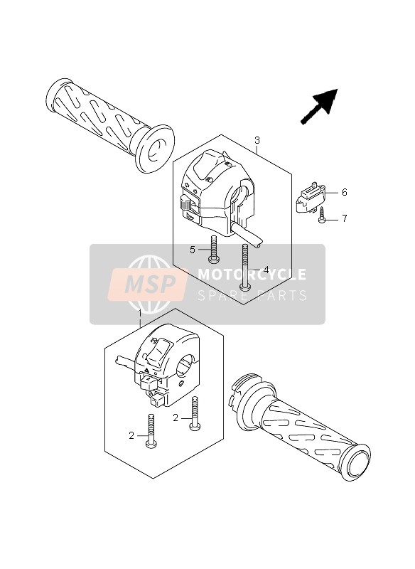 Interruptor de manija (SV650S-SA-SU-SUA)