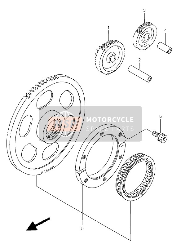 Suzuki VS800 INTRUDER 2002 Starter Clutch for a 2002 Suzuki VS800 INTRUDER