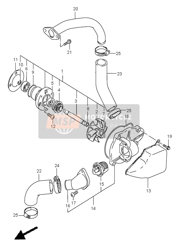 Suzuki VS800 INTRUDER 2002 Water Pump for a 2002 Suzuki VS800 INTRUDER