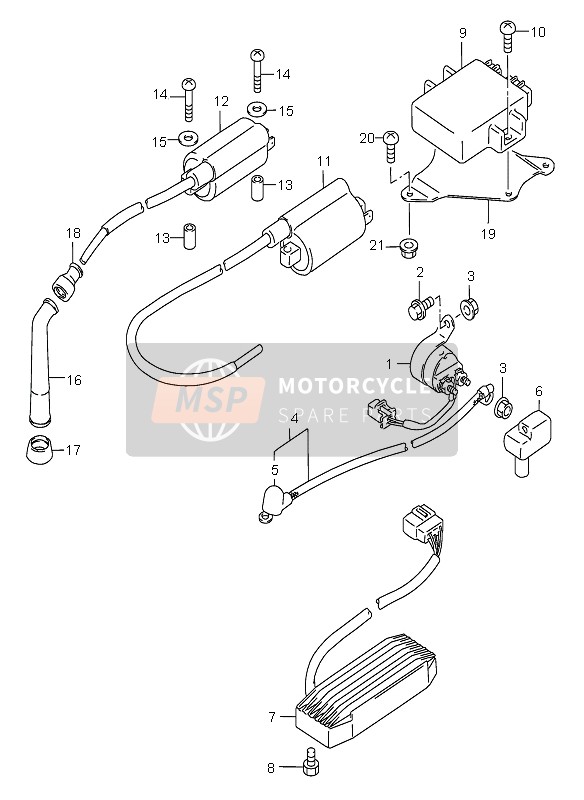 Suzuki VS800 INTRUDER 2002 Eléctrico para un 2002 Suzuki VS800 INTRUDER