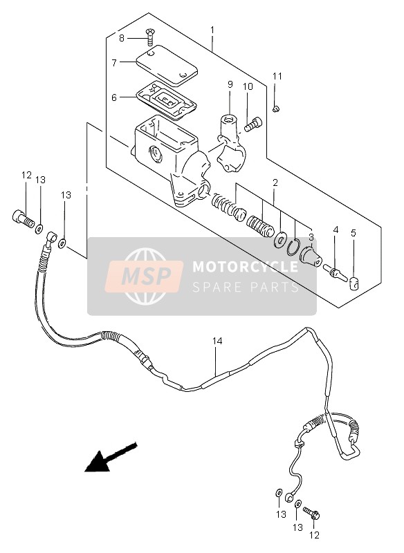 Suzuki VS800 INTRUDER 2002 Clutch Master Cylinder for a 2002 Suzuki VS800 INTRUDER