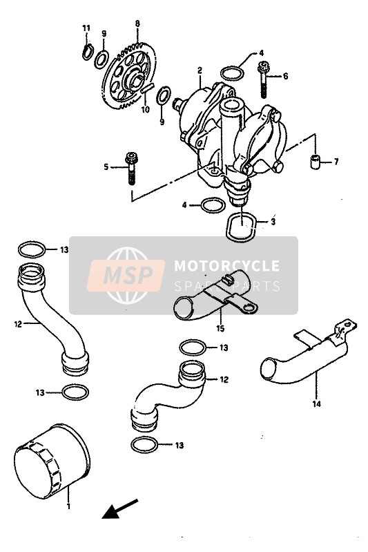 Suzuki GSX-R750 1990 Oil Pump for a 1990 Suzuki GSX-R750