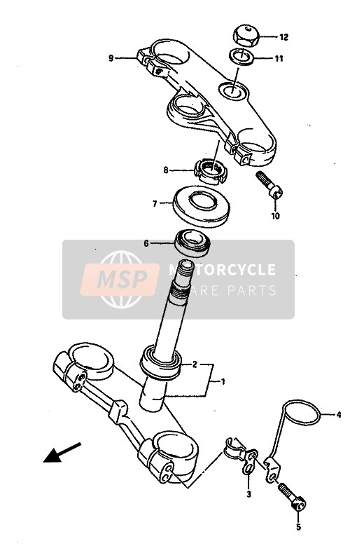 Suzuki GSX-R750 1990 GABELBRÜCKE für ein 1990 Suzuki GSX-R750