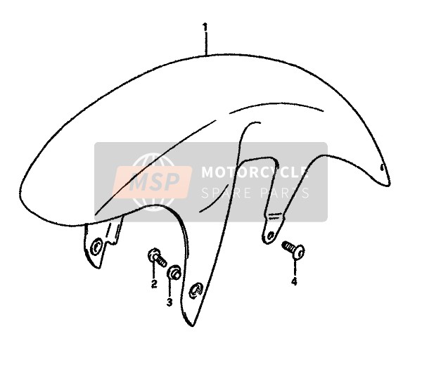Suzuki GSX-R750 1990 Guardabarros delantero para un 1990 Suzuki GSX-R750