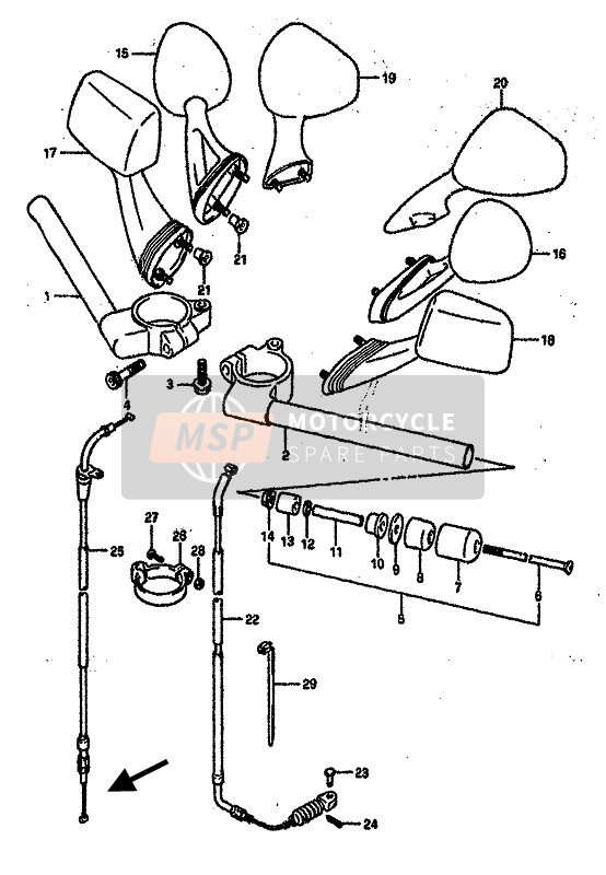 Suzuki GSX-R750 1990 Handlebar for a 1990 Suzuki GSX-R750