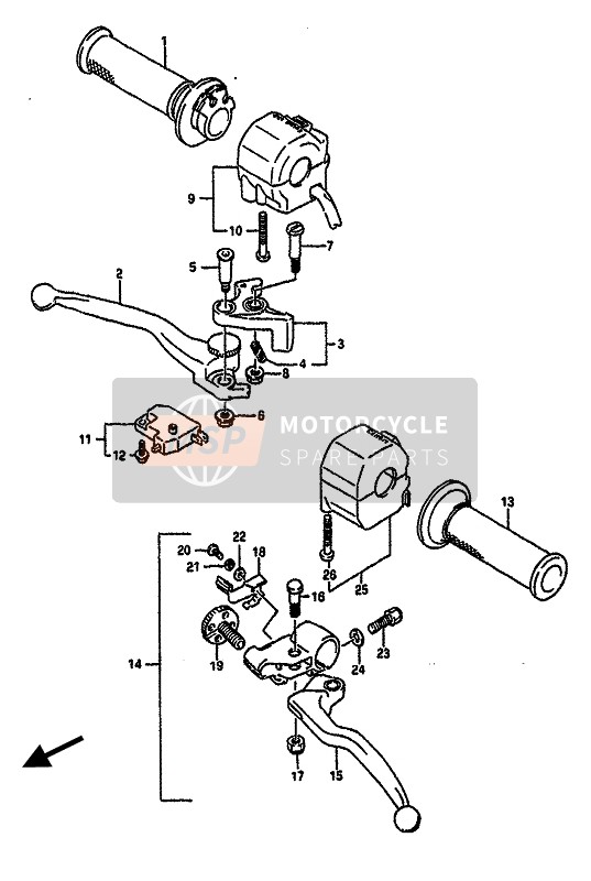 Suzuki GSX-R750 1990 Handle Switch for a 1990 Suzuki GSX-R750