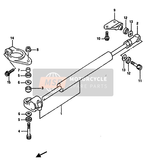 Suzuki GSX-R750 1990 Amortisseur de direction pour un 1990 Suzuki GSX-R750