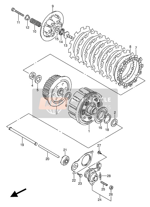 Suzuki GS500E(U) 1990 Clutch for a 1990 Suzuki GS500E(U)