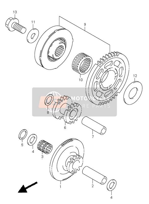 Suzuki GSX-R750 2002 Starter Clutch for a 2002 Suzuki GSX-R750