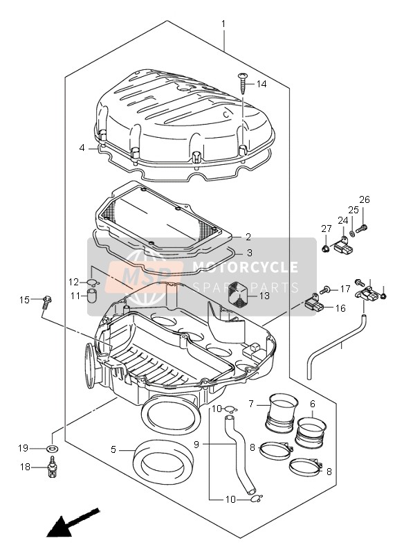 Suzuki GSX-R750 2002 Air Cleaner for a 2002 Suzuki GSX-R750