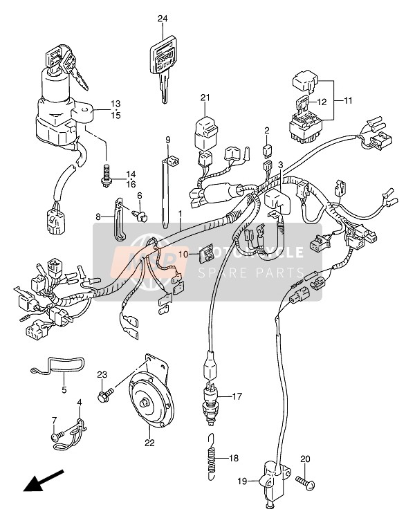 Suzuki GS500E(U) 1990 Wiring Harness for a 1990 Suzuki GS500E(U)