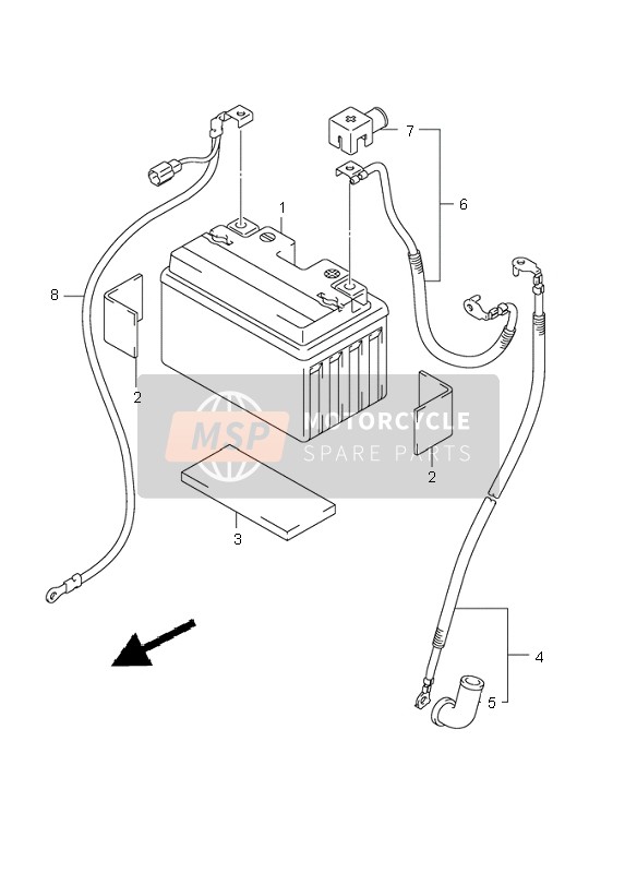 Suzuki GSX-R750 2002 Batteria per un 2002 Suzuki GSX-R750