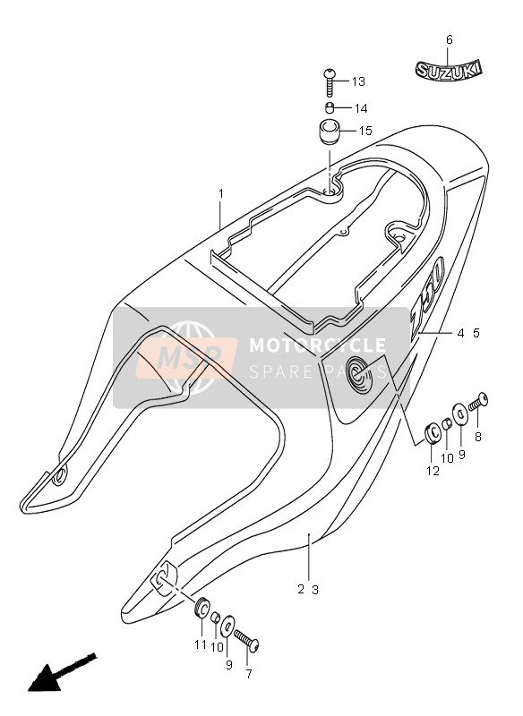 Suzuki GSX-R750 2002 Frame Cover for a 2002 Suzuki GSX-R750