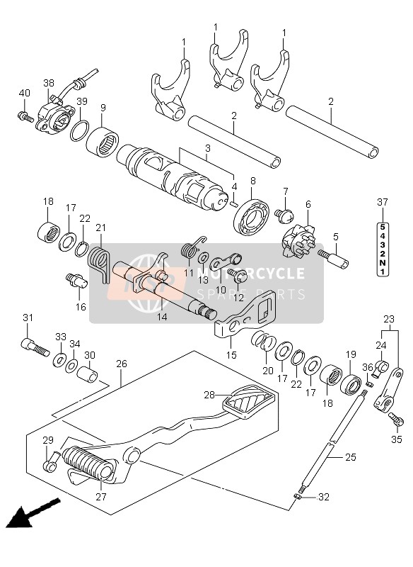 0944420012, Spring, Shift Shaft, Suzuki, 0