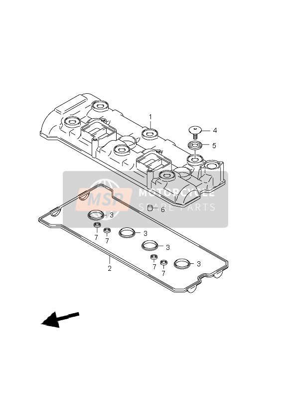 Suzuki GSX-R1000 2002 Cylinder Head Cover for a 2002 Suzuki GSX-R1000