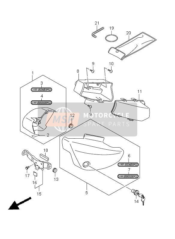 4712022H00, Bracket, Frame Cover, Suzuki, 0