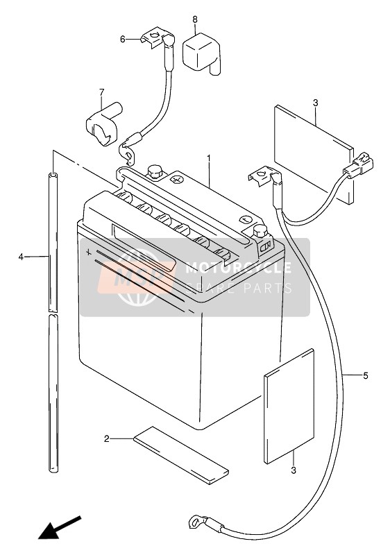 Suzuki GS500E(U) 1991 Battery for a 1991 Suzuki GS500E(U)