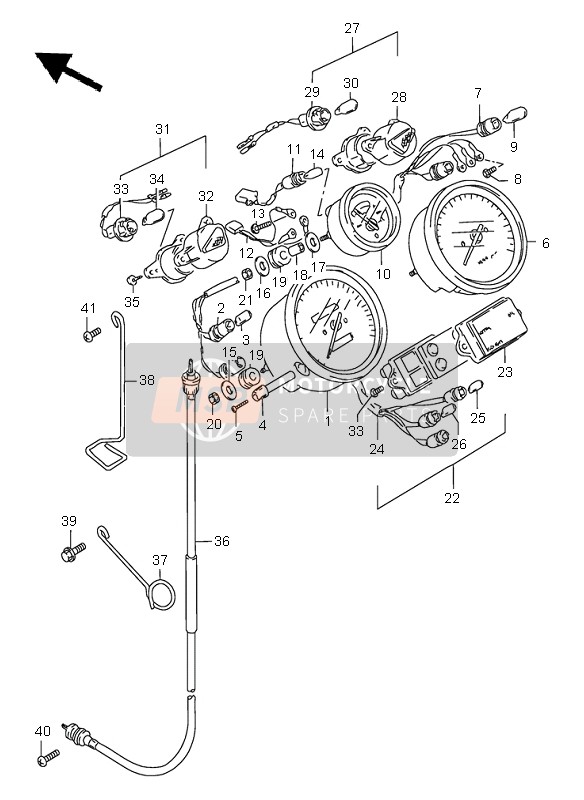 Suzuki GSX750F 1997 Tachimetro per un 1997 Suzuki GSX750F