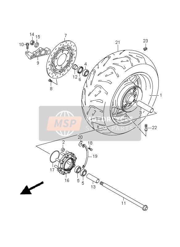 6471122H00, Axle, Rear, Suzuki, 0