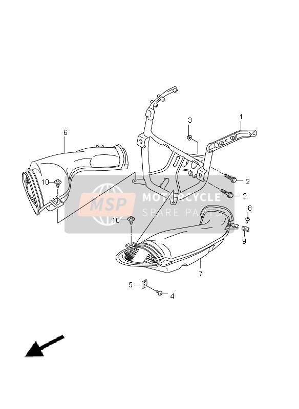 Suzuki GSX-R1000 2002 Piezas de instalación del cuerpo del carenado para un 2002 Suzuki GSX-R1000