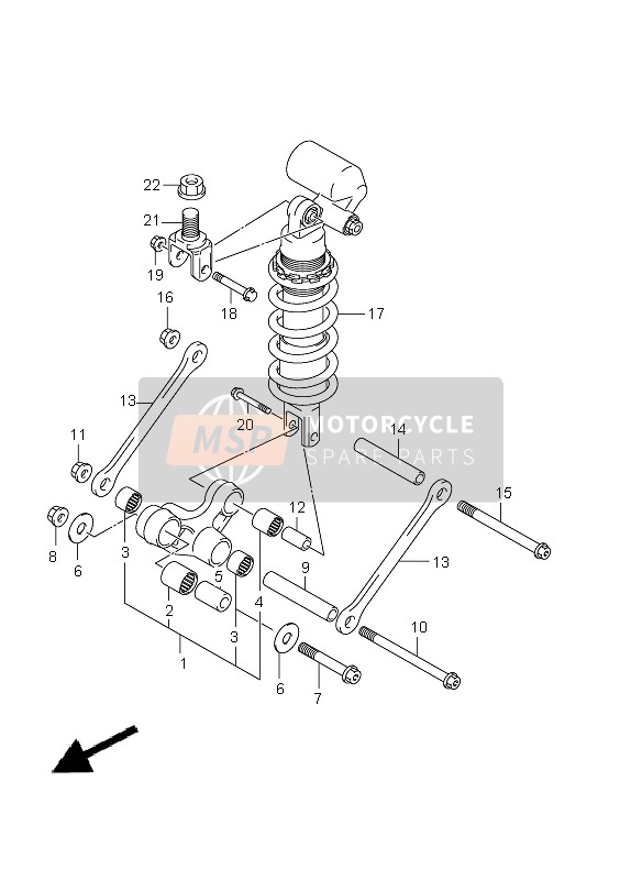 Suzuki GSX-R1000 2002 Rear Cushion Lever for a 2002 Suzuki GSX-R1000