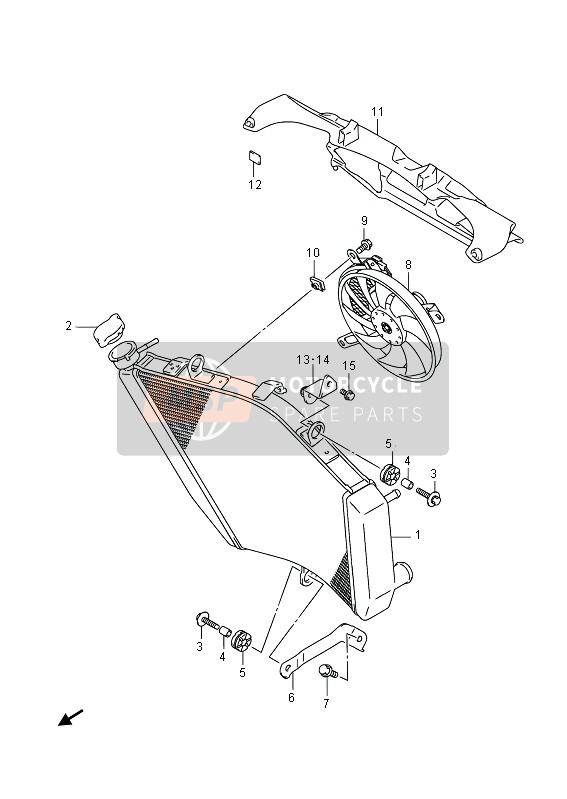 Radiateur (GSX-R600UF)